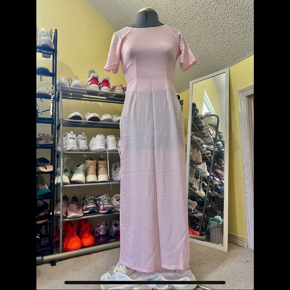 Vietnamese Ao Dai in Baby Pink